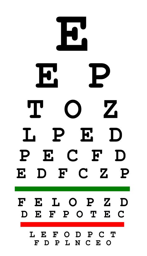 dmv vision test printable